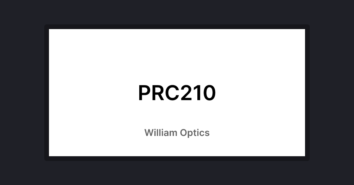 PRC210 · William Optics Support